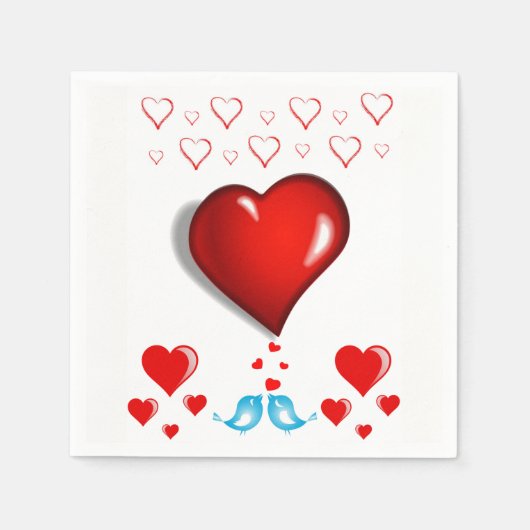 Valentijnsdag Paper Napkins Servet (Voorkant)