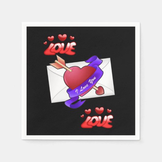 Valentijnsdag Paper Napkins Servet (Voorkant)