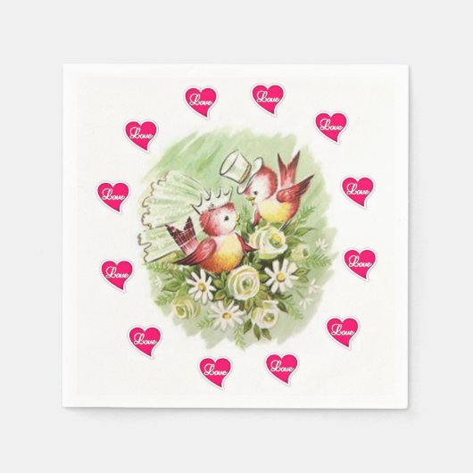 Valentijnsdag Paper Napkins Servet (Voorkant)