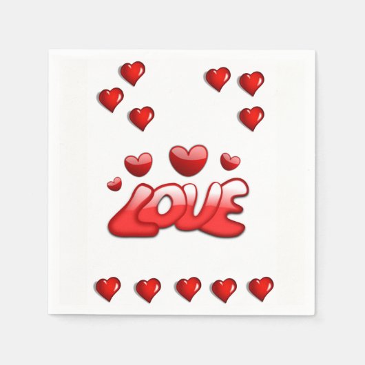 Valentijnsdag Paper Napkins Servet (Voorkant)