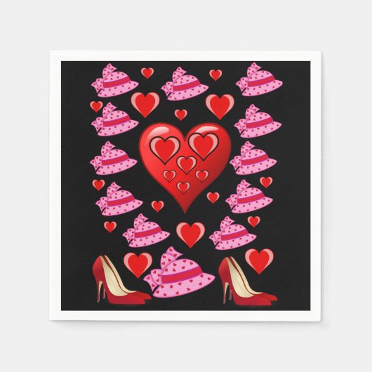 Valentijnsdag Paper Napkins Servet (Voorkant)