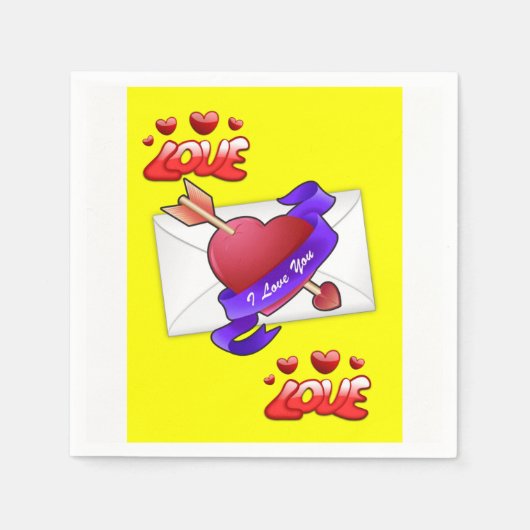 Valentijnsdag Paper Napkins Servet (Voorkant)