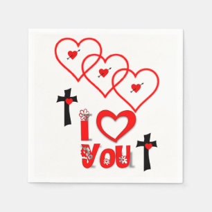 Valentijnsdag Paper Napkins Servet