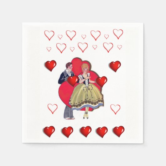 Valentijnsdag Paper Napkins Servet (Voorkant)