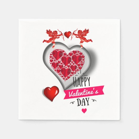 Valentijnsdag Paper Napkins Servet (Voorkant)