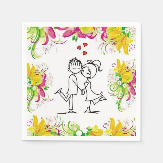 Valentijnsdag Paper Napkins Servet (Voorkant)