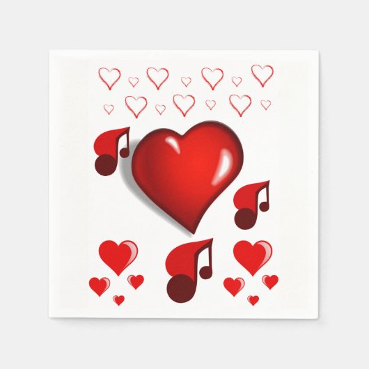 Valentijnsdag Paper Napkins Servet (Voorkant)