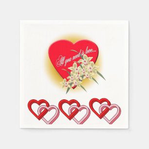Valentijnsdag Paper Napkins Servet