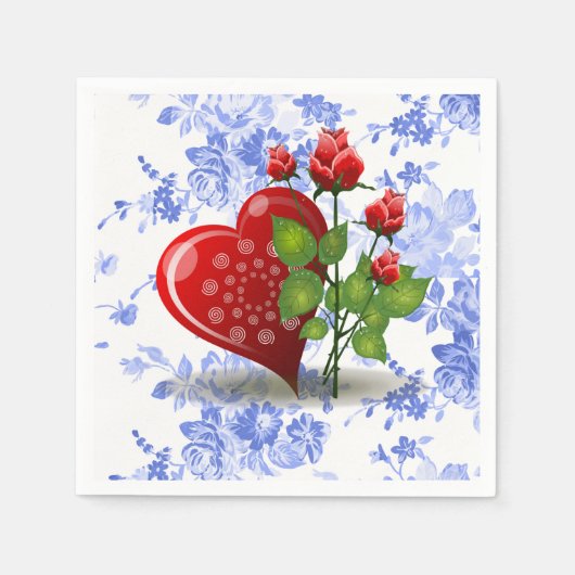 Valentijnsdag Paper Napkins Servet (Voorkant)