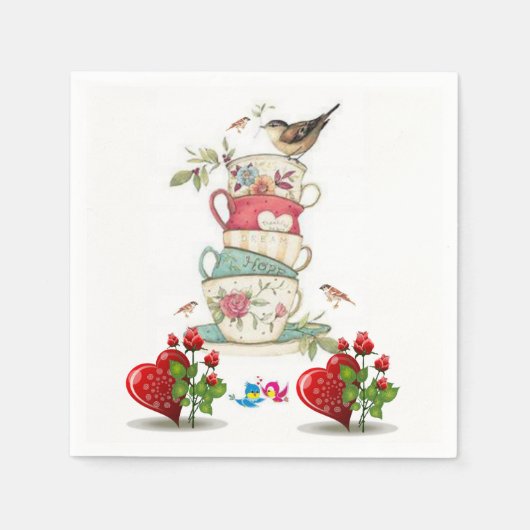 Valentijnsdag Paper Napkins Servet (Voorkant)