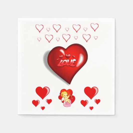 Valentijnsdag Paper Napkins Servet (Voorkant)