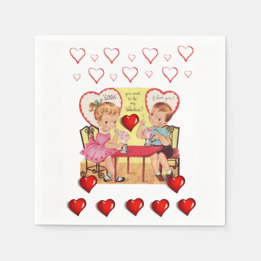 Valentijnsdag Paper Napkins Servet (Voorkant)