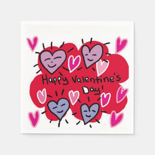 Valentijnsdag Paper Napkins Servet (Voorkant)