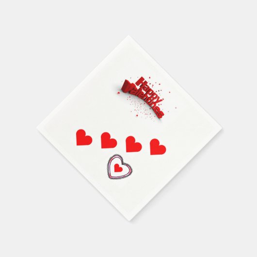 Valentijnsdag Paper Napkins Servet (Hoek)