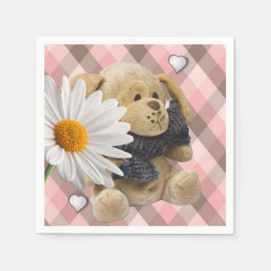 Valentijnsdag Paper Napkins, Teddy Bear Servet