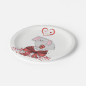 Valentijnsdag papier borden papieren bordje (Gekanteld)