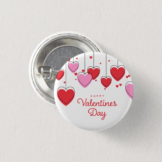 Valentijnsdag Papier Button - Hartsnaren (Voorkant /achterkant)