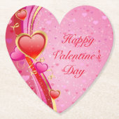 Valentijnsdag Papier Onderzetter (Voorkant)