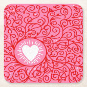 Valentijnsdag Papier Onderzetter (Voorkant)