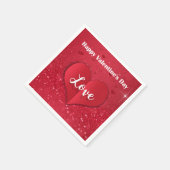 Valentijnsdag Papier voor hartverscheuring Napkin Servet (Hoek)
