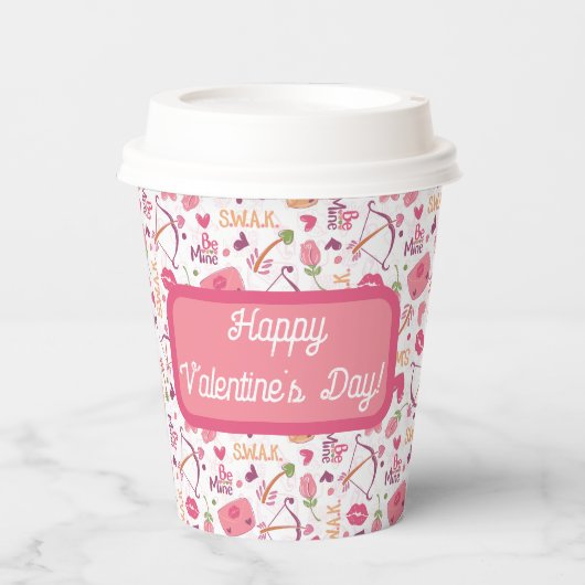 Valentijnsdag Papieren Bekers (Voorkant)