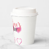 Valentijnsdag Papieren Bekers (Links)