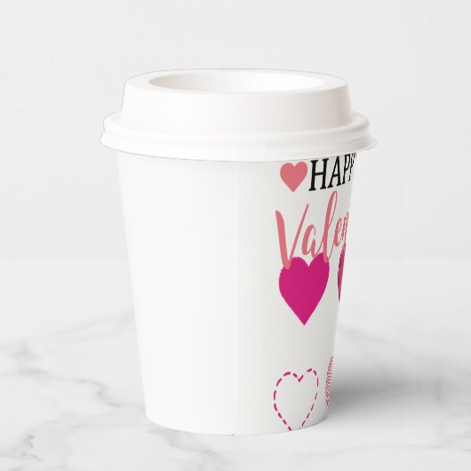 Valentijnsdag Papieren Bekers (Rechts)