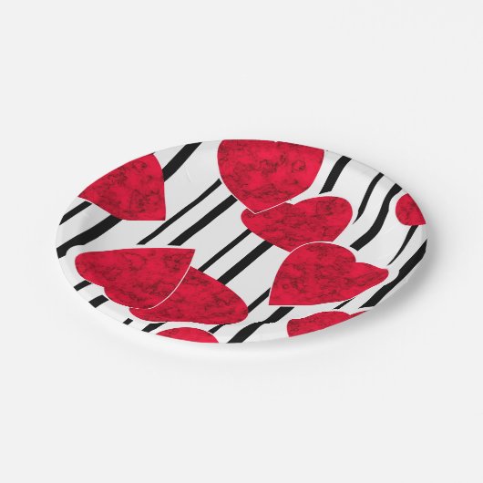 Valentijnsdag Papieren Bordje (Gekanteld)