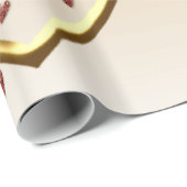 Valentijnsdag - Papieren gouden hartslag Cadeaupapier (Rol Hoek)