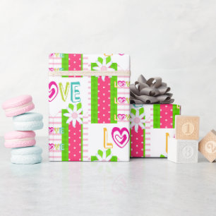 Valentijnsdag — Papieren liefdesharten ompakken Cadeaupapier