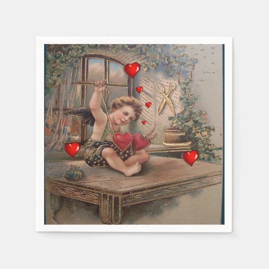 Valentijnsdag papieren servetten,  servet (Voorkant)