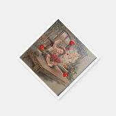 Valentijnsdag papieren servetten,  servet (Hoek)