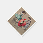 Valentijnsdag papieren servetten,  servet (Hoek)