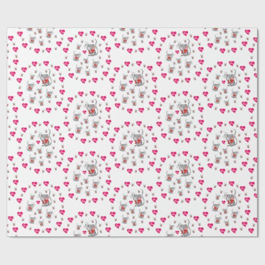 Valentijnsdag-papierpasta's Cadeaupapier (Vlak)