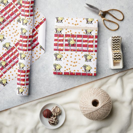 Valentijnsdag — Papierschep — Harten Cadeaupapier (Crafts)