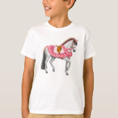 Valentijnsdag Parade Horse Kinder T-Shirt (Voorkant)