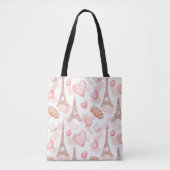 Valentijnsdag Parisian Romance Tote Bag (Voorkant)