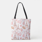Valentijnsdag Parisian Romance Tote Bag (Achterkant)