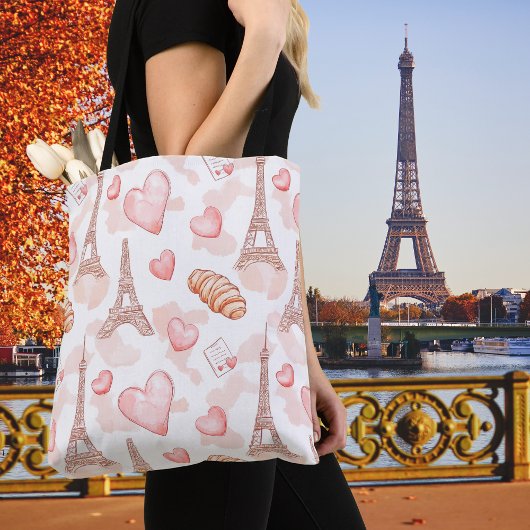 Valentijnsdag Parisian Romance Tote Bag