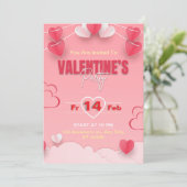 Valentijnsdag Partij Kaart (Staand voorkant)