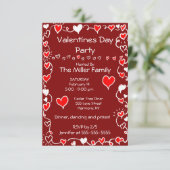 Valentijnsdag Partij Kaart (Staand voorkant)