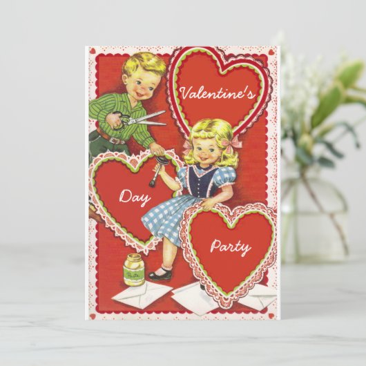  Valentijnsdag Partij V2 Kaart (Staand voorkant)