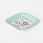 Valentijnsdag Party Bird Hallo Tweename Papieren Bordje (Gebogen)