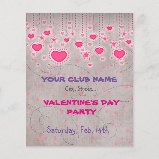 Valentijnsdag Party Flyer (Voorkant)