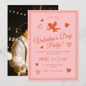 Valentijnsdag Party-fotokaart Feestdagenkaart (Voorkant / Achterkant)