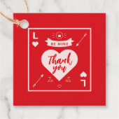 Valentijnsdag Party Hart en Liefde Rood Bedankjes Labels (Voorkant)