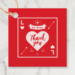 Valentijnsdag Party Hart en Liefde Rood Bedankjes Labels