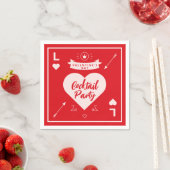 Valentijnsdag Party Hart en Liefde Rood Servet (Insitu)