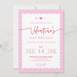 Valentijnsdag Party Invitation Day Brunch Kaart