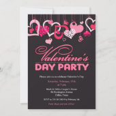 Valentijnsdag Party Invitation Flat Kaart (Voorkant)